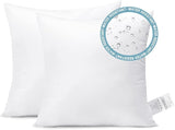 Outdoor Waterproof Throw Pillows Inserts Set of 2, Premium Fluffy Decorative Square