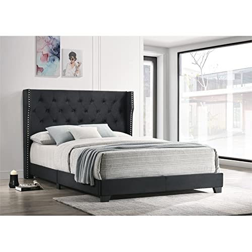 Panel Bed, Eastern King, Black