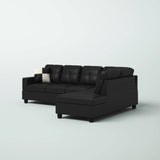 Genesis Sectional Sofa L-Shape-PU Leather, Right Facing