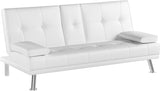 Low Profile Design: Convertible Folding Futon Sofa Bed Sleeper Couch for Living Room