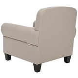 Mercer Collection Abby Beige Linen Club Chair