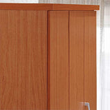 3 Door Wardrobe Armoire Closet with 2 Drawers in Cherry