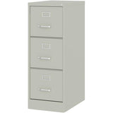 3 Drawers 40.19" Vertical Light Gray Metal Filing Cabinet Lockable Pre-Assembled Stationary Letter Size for Home, Office