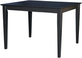 Solid Wood Dining Table with Shaker Legs, 48 by 30 by 30-Inch, Black