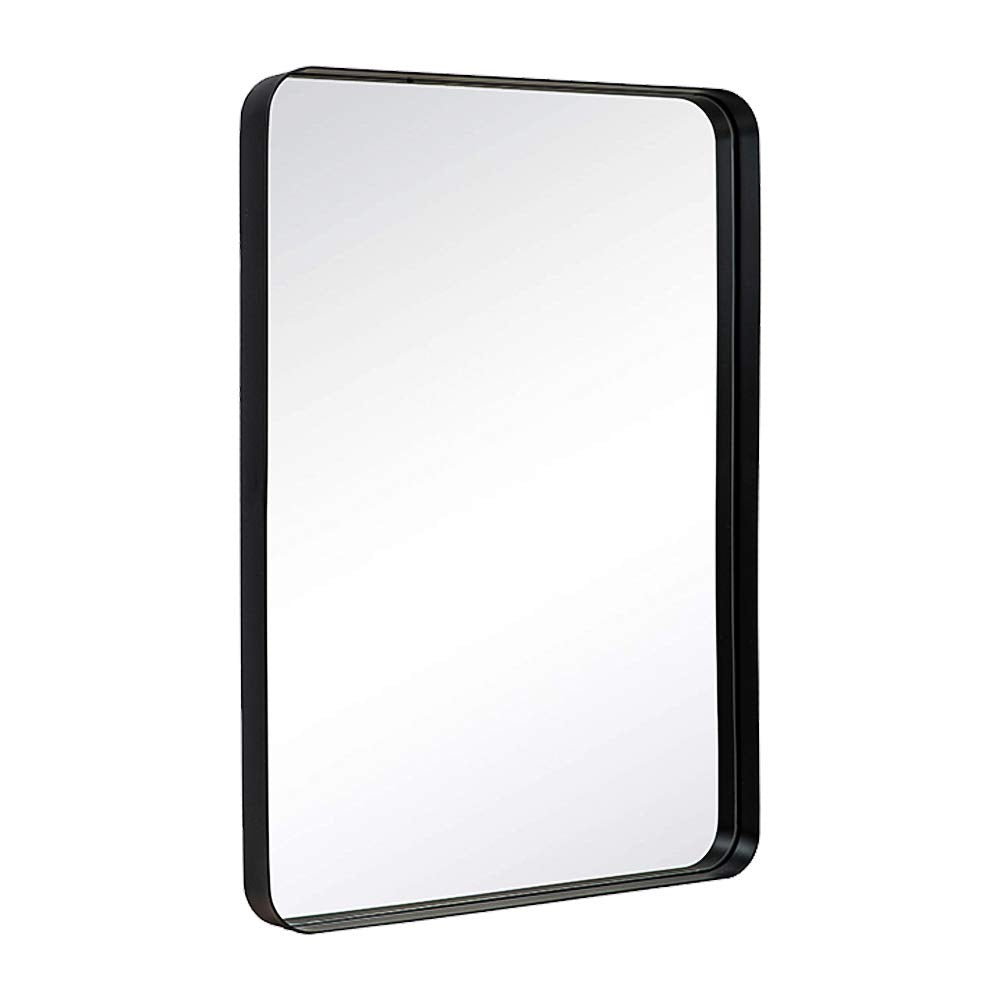 Black Wall Mirror for Bathroom,  Metal Framed Bathroom Mirror