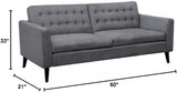 CB3 Loveseat Long para Sala Love Seats Furniture Sofa in a Box Small Area