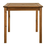 Acacia Wood Patio Dining Table in Brown
