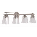 19633BNK4 Drake Minimalist Rail Silhouette & Clear Seeded Glass Globes Vanity Bath Wall