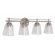 19633BNK4 Drake Minimalist Rail Silhouette & Clear Seeded Glass Globes Vanity Bath Wall