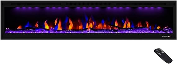 Wall Mounted & in Wall Recessed Fireplace Heater