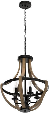 17.7" Modern Farmhouse Geometric Chandelier Light Fixture