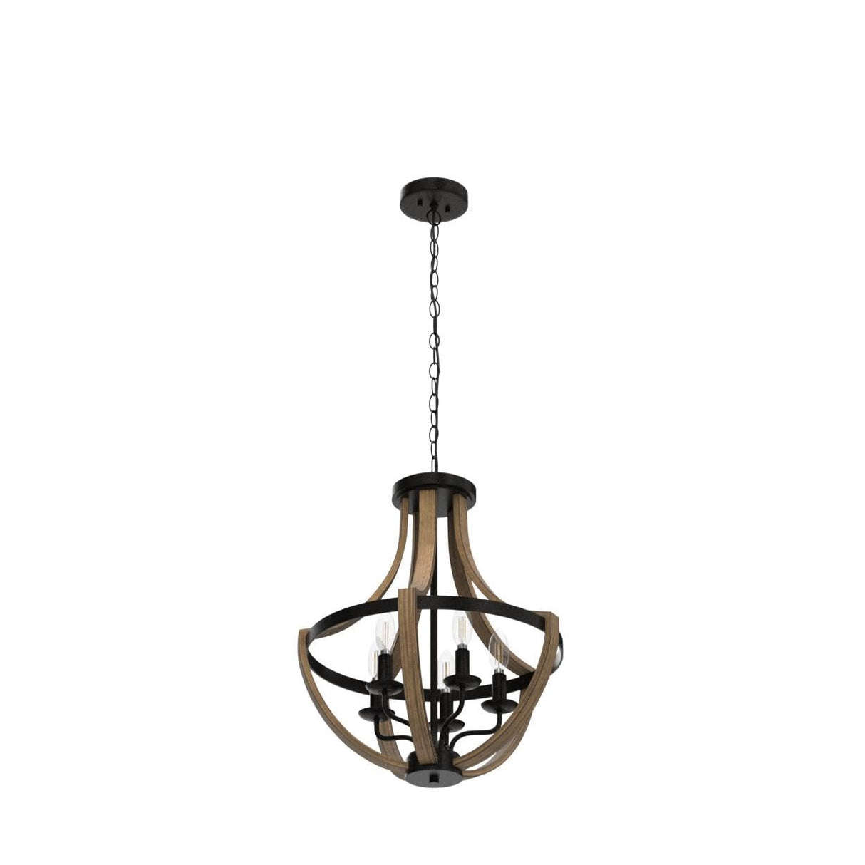 17.7" Modern Farmhouse Geometric Chandelier Light Fixture