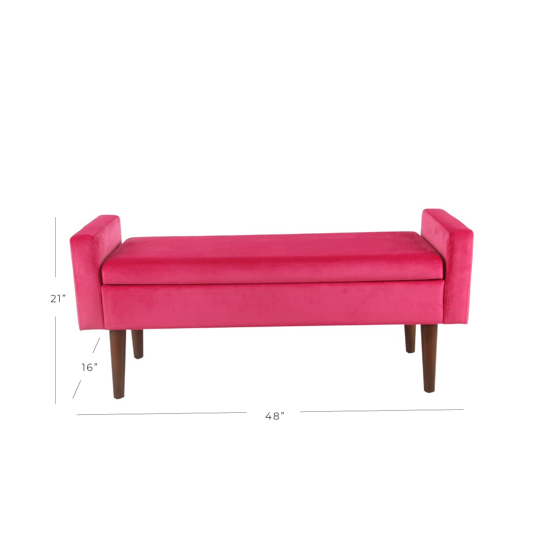 Home Decor | Upholstered Modern Velvet Storage Ottoman Bench