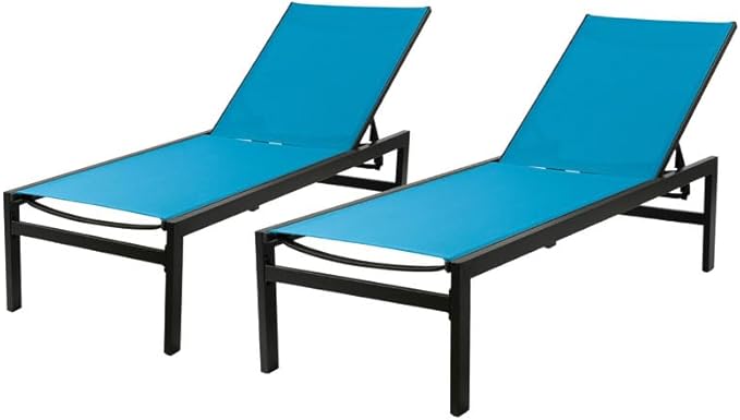 Chaise Lounge Outdoor Aluminum Outdoor Chaise Lounge Set of 2 Flat Chaise Lounge
