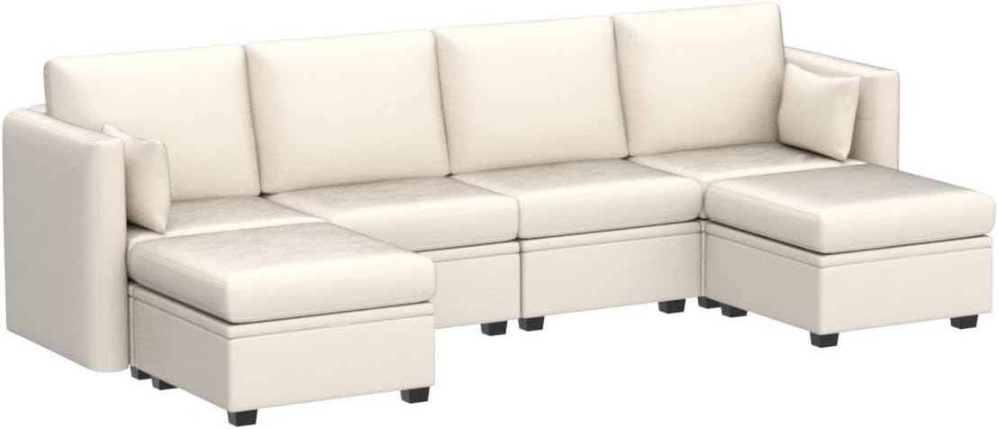 Modular Sectional Sofa, Convertible U Shaped Sofa Couch with Storage, High Supportive & Soft Sponges