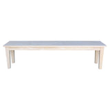 International Concepts Shaker Style Unfinished Bench