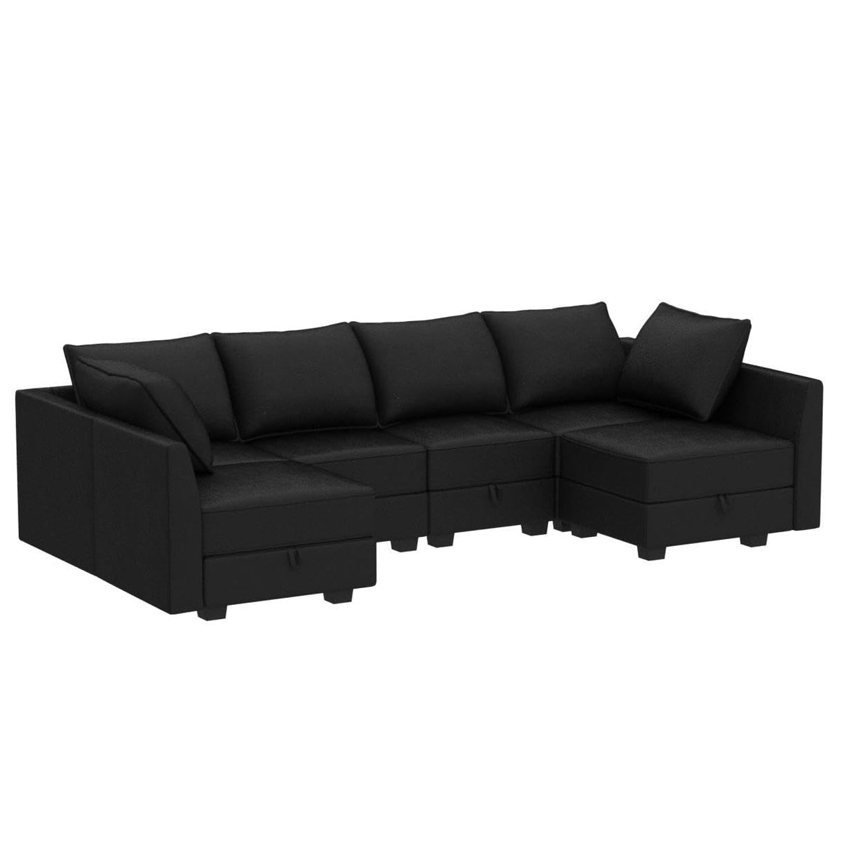 Convertible Sectional Sofa Velvet U Shaped Couch with Reversible Chaise