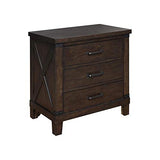 FOA Andrew 2pc Dark Walnut Solid Wood