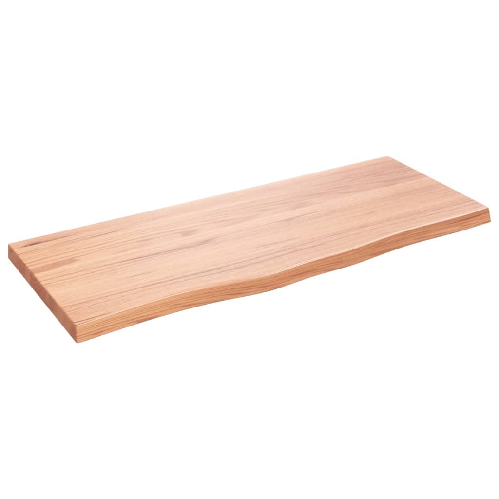 Wall Shelf in Light Brown - Versatile 39.4"x15.7"x(0.8"-1.6") Solid Oak Wood