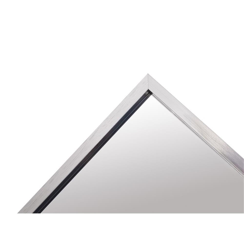 Aluminum Frame Rectangle Mirror 30x42 in Silver