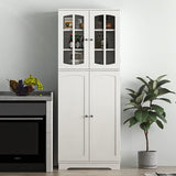 TOLEAD 64" Tall Kitchen Pantry Storage Cabinet, Pantry Cabinet with Doors and Shelves, Modern Food Pantry Cabinet Cupboard, Storage Cabinet for Kitchen, Living Room, Dining Room, Bathroom, White