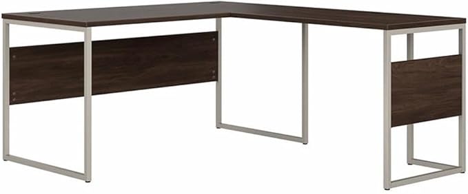 Bush Business Furniture Hybrid L Shaped Table Desk with Metal Legs