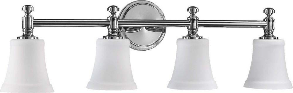 5122-4-14, Vanity Glass Wall Vanity Lighting, 4LT, 300 Total Watts, Chrome