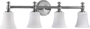 5122-4-14, Vanity Glass Wall Vanity Lighting, 4LT, 300 Total Watts, Chrome