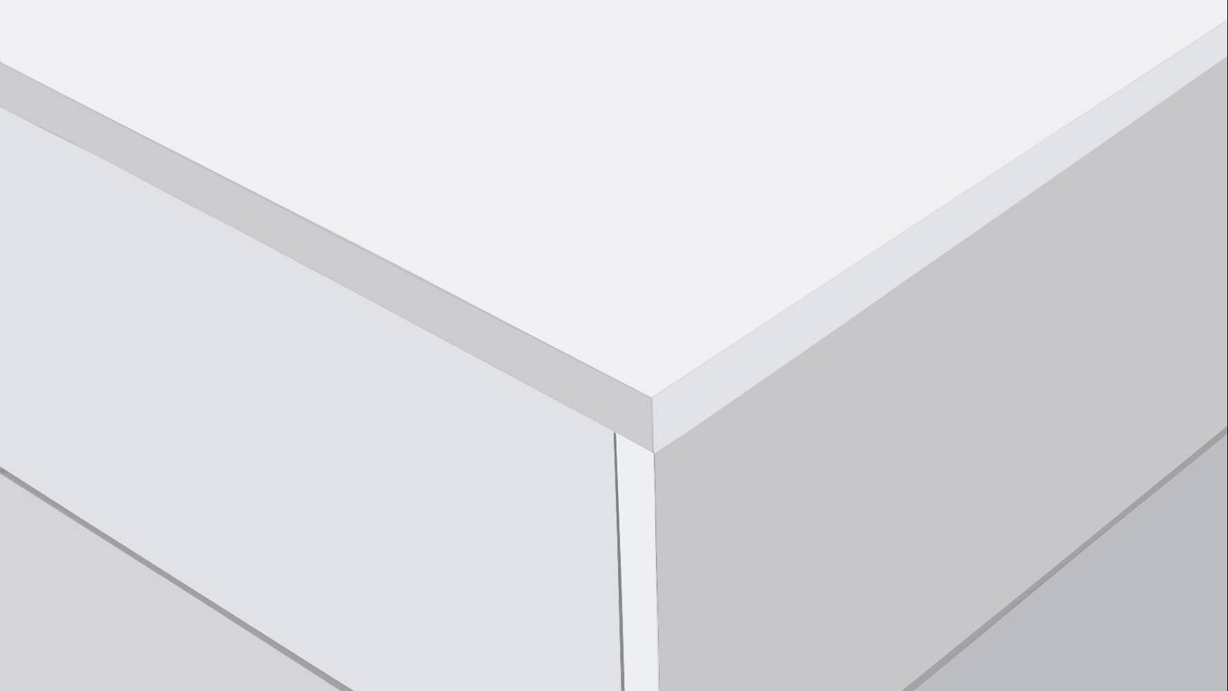 Hayes Modern 2 Door Storage Printer Cabinet - White