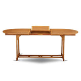 Patio Dining Table Outdoor Oval Acacia Wood Table, 36x78 Inch, Natural Oil