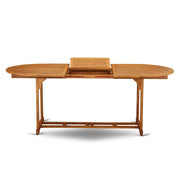 Patio Dining Table Outdoor Oval Acacia Wood Table, 36x78 Inch, Natural Oil