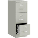 3 Drawers 40.19" Vertical Light Gray Metal Filing Cabinet Lockable Pre-Assembled Stationary Letter Size for Home, Office