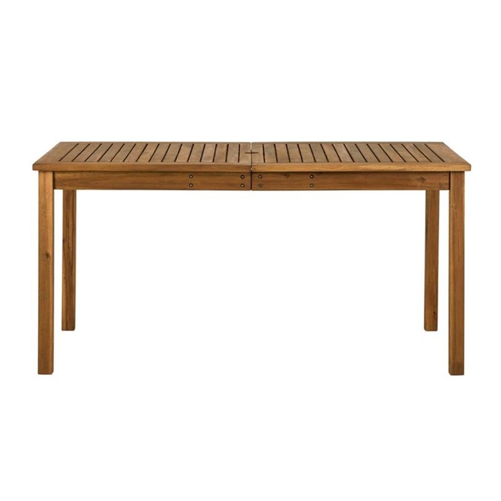 Acacia Wood Patio Dining Table in Brown
