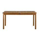 Acacia Wood Patio Dining Table in Brown