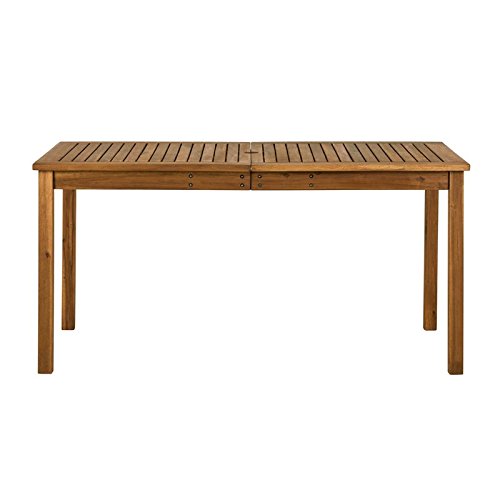 Acacia Wood Patio Dining Table in Brown