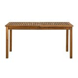 Acacia Wood Patio Dining Table in Brown