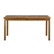 Acacia Wood Patio Dining Table in Brown
