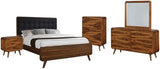 Robyn Queen Bed 5-Piece Set, Dark Walnut