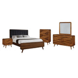 Robyn Queen Bed 5-Piece Set, Dark Walnut