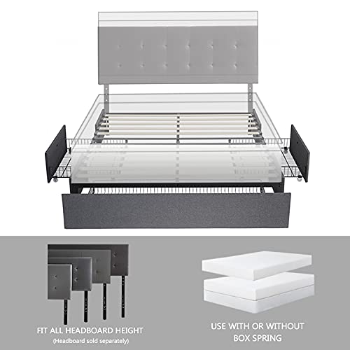 Bed Frame with 3 Storage Drawers