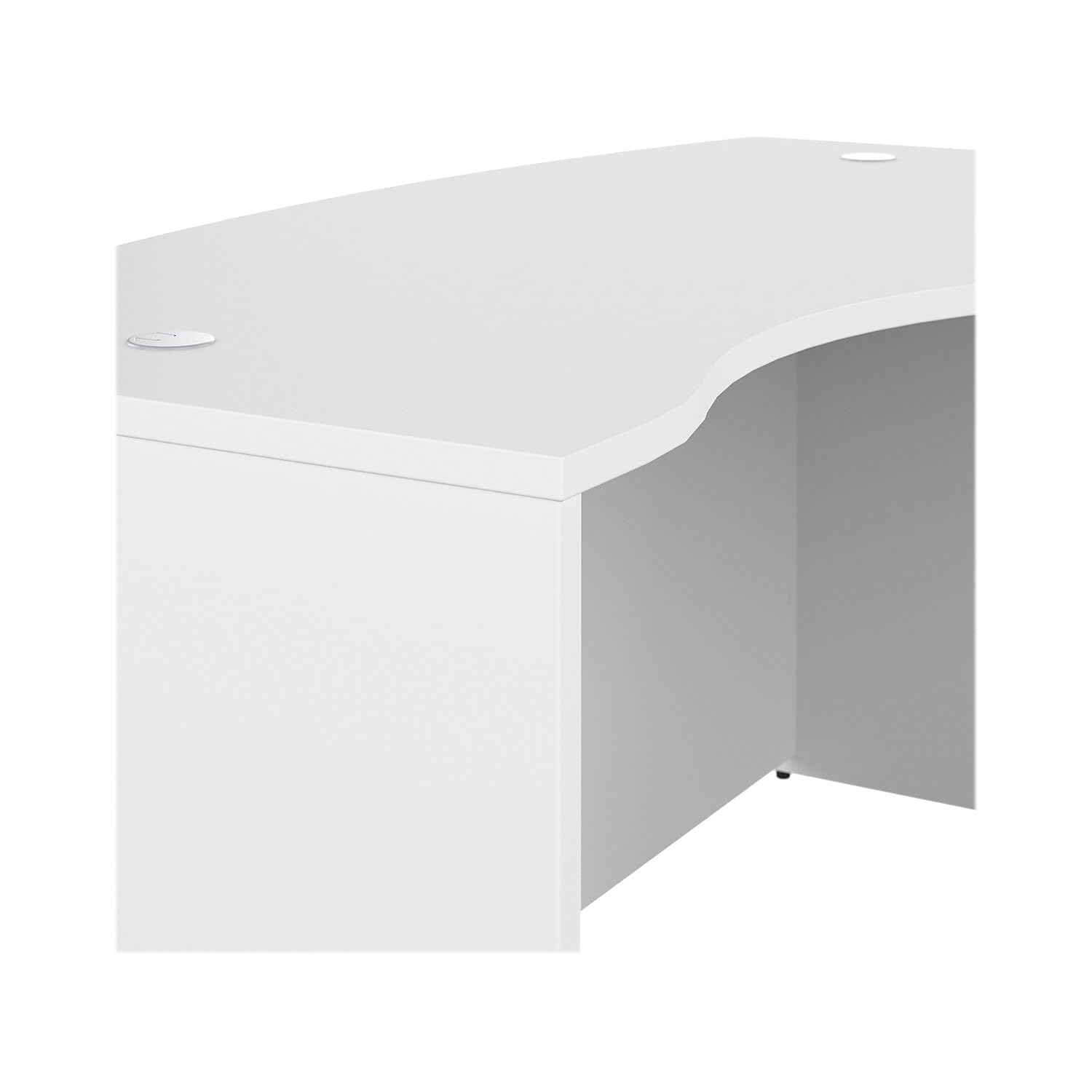 Furniture Studio C 60W x 43D Right Hand L-Bow Desk Shell in White