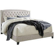 Jerary Tufted Queen Panel Bed in Gray