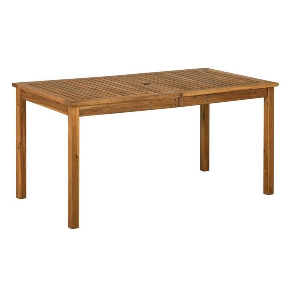 Acacia Wood Patio Dining Table in Brown