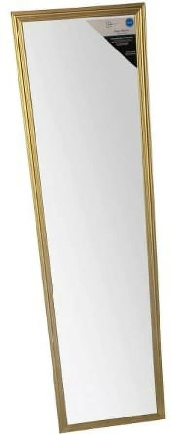 13x49 Rectangular Full-Length Mirror (Gold) The Door Full Body Wall Mirror