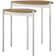 Tallulah Nesting Tables, Walnut/White