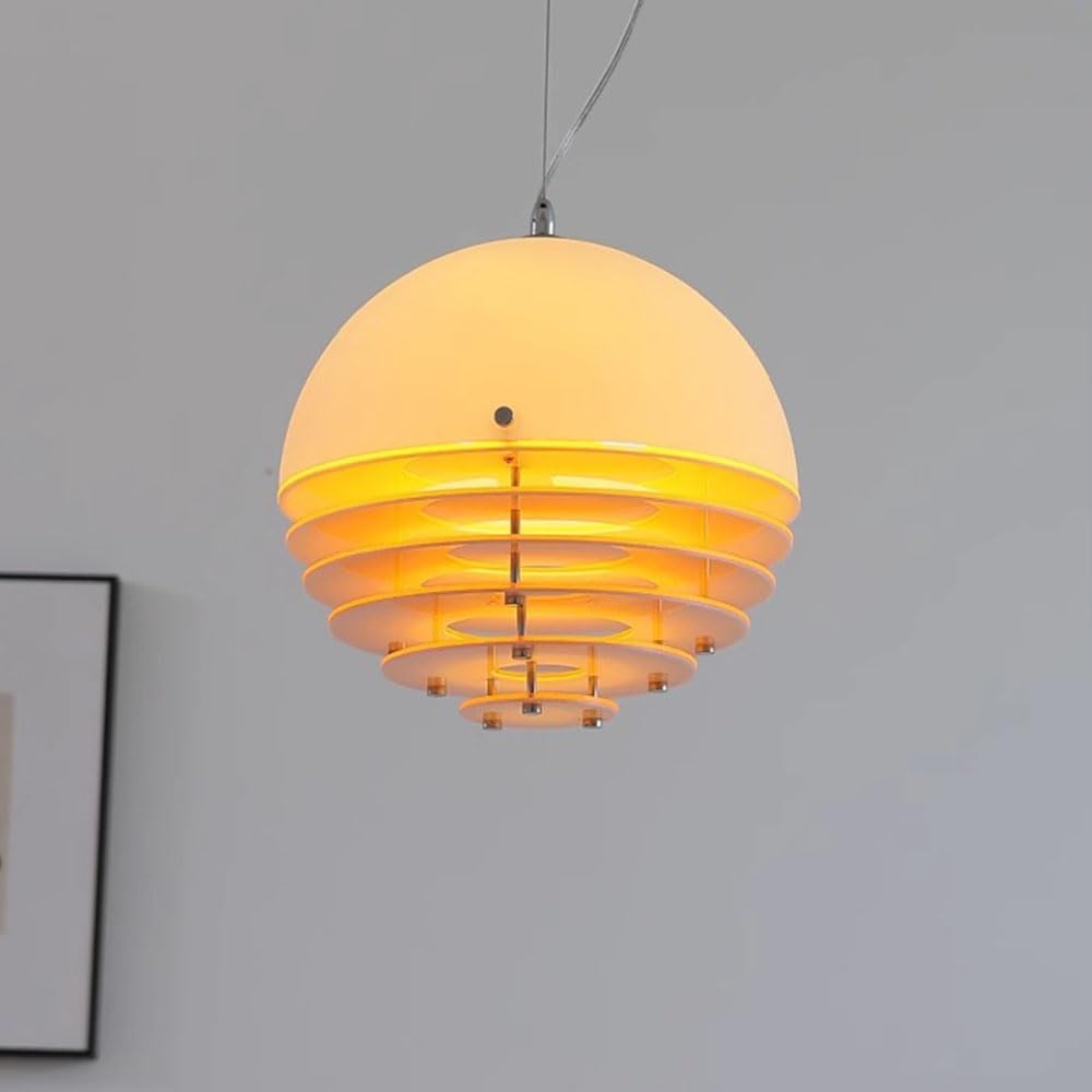 Orange Kitchen Pendant Light - 12 Inch Sunset Farmhouse Fixture