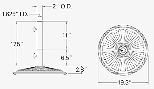 50 LB Classic Market Umbrella Base (Bronze Finish)