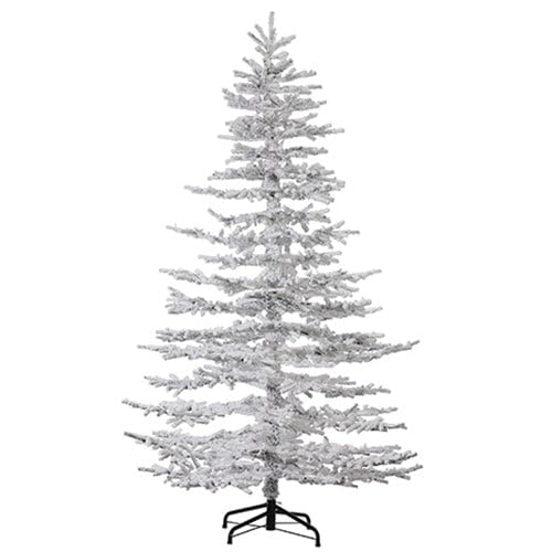 9'Hx68 W Snowed Garden Pine Artificial Christmas Tree w/Stand -Snow