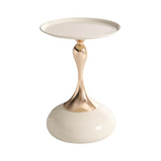 Small Round Side Table for Small Spaces, Modern Pedestal End Table Living Room