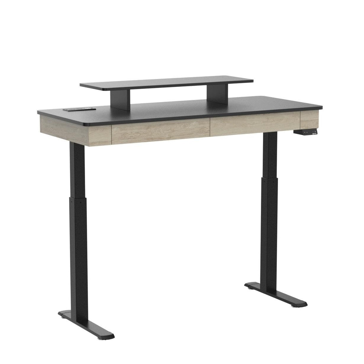 Electric Standing Desk with Drawers, 55 Inch Dual Motor Height Adjustable Stand up Desk for